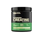 Optimum Nutrition Micronised Creatine Monohydrate Powder – 3 g of Pure Creatine per Serving to Support Performance During High‑Intensity Training – Unflavoured Pre and Post Workout Supplement – 187 g