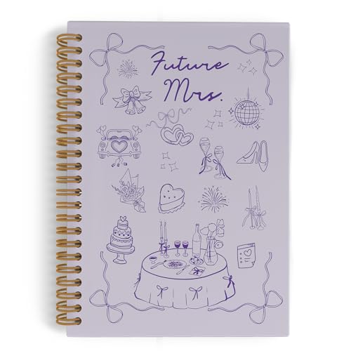 Carnet à spirales violet pour organiser son mariage sans stress | Cahier Future Mme
