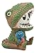Ebros Tyrannosaurus Rex Dinosaur Furrybones Figurine 3"Tall Furry Bones Skeleton In T-Rex Costume Carrying Blue Dino Doll Sit Up Collectible Decorative Toy