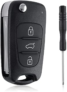 Bahan alamy Obudowa kluczyka samochodowego z 3 przyciskami, pilot zdalnego sterowania, obudowa kluczyka samochodowego do Hyundai i10, i20, i30, ix20, ix35 i Kia Ceed Soul Sportage Venga
