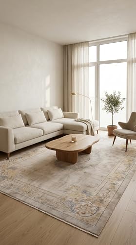 Morgenland Seidenteppich - China Seide - 305 x 190 cm - Hellbeige