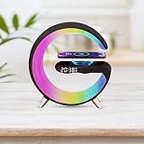 HCPBRS Intelligent Bluetooth Speaker Wireless Cellphone Charger LED Lamp, Multifunctional RGB Night