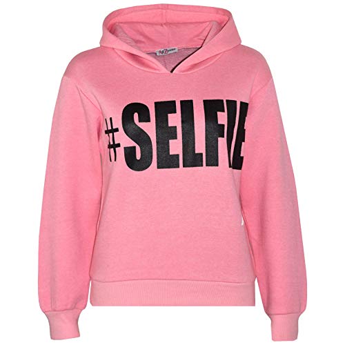 A2Z 4 Kids Enfants Filles Garçons Sweatshirt Tops Designer Baby Rose Désinvolte - #Selfie Hoodie Baby Pink_9-10 Cover