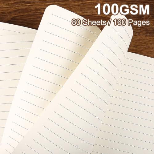 Image of Lined Journal Notebook for Work College Ruled Note Book 7.2 inchx9.6 inch B5 PU Leather Daily Journaling 160 Pages for Women Men Writing Home School Supplies Business (Dark Pink)