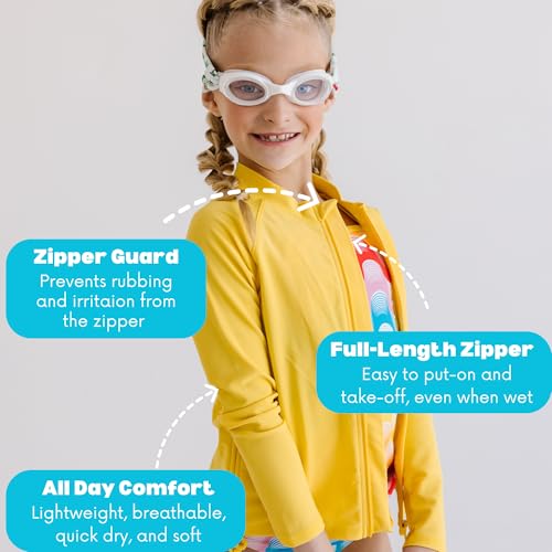 Image of SwimZip UPF 50+ Long Sleeve Rash Guard for Boys' and Girls' - Baby, Toddler, Kids