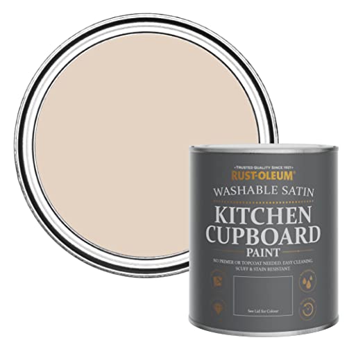 Rust-Oleum Light Pink Scrubbable Kitchen Cupboard Paint in Satin Finish - Homespun 750ml