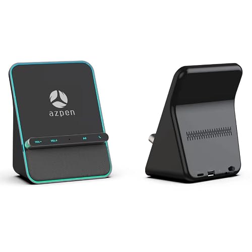 Dockall 5th Gen. Wireless Charging Dock with Sound Hub Handsfree Microphone Type C Ports for iPhone 14 13 & Samsung S22 S21 Black