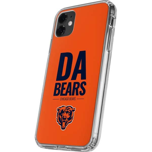 Skinit Clear Phone Case Compatible with iPhone 11 - Officially Licensed NFL Chicago Bears Team Motto Design