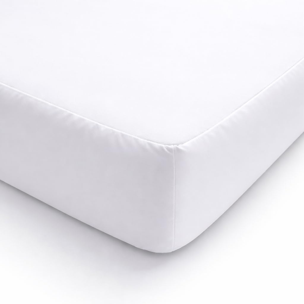 TRAMAS+ Protector Colchón Liso Impermeable Cama 150 – Cubrecolchón Algodón Transpirable, Suave y Ajustable 150x190 / 200 cm