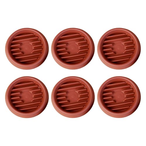 6X Plant Saucers Practical Heavy Duty Sturdy Planter Saucers Stylish Round Plant Water Drip Trays for Indoor Outdoor Plants, Red, M