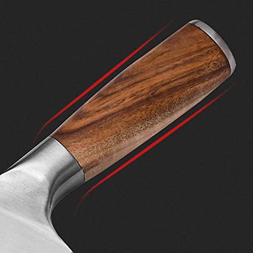 Meat Cleaver Knife, 4Cr13mov Chef Knife 7 inch Chinese Kitchen Knives Meat Fish Vegetables Slicing Knife Super Sharp Blade Rosewood Cleaver