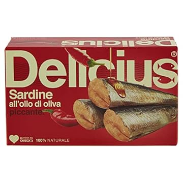 Sardine con peperoncino all'olio di oliva, 120g (10 pezzi)