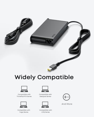 Image of 170W Laptop Charger Fit for Lenovo ThinkPad LOQ ideapad Gaming 3 | Compatible ThinkPad P1 P15 P16 P71, Legion Slim 5, AC Adapter ADL170SDC3A, ADL170SLC3A, ADL170SCC3A, SA10R16886, SA10R16887