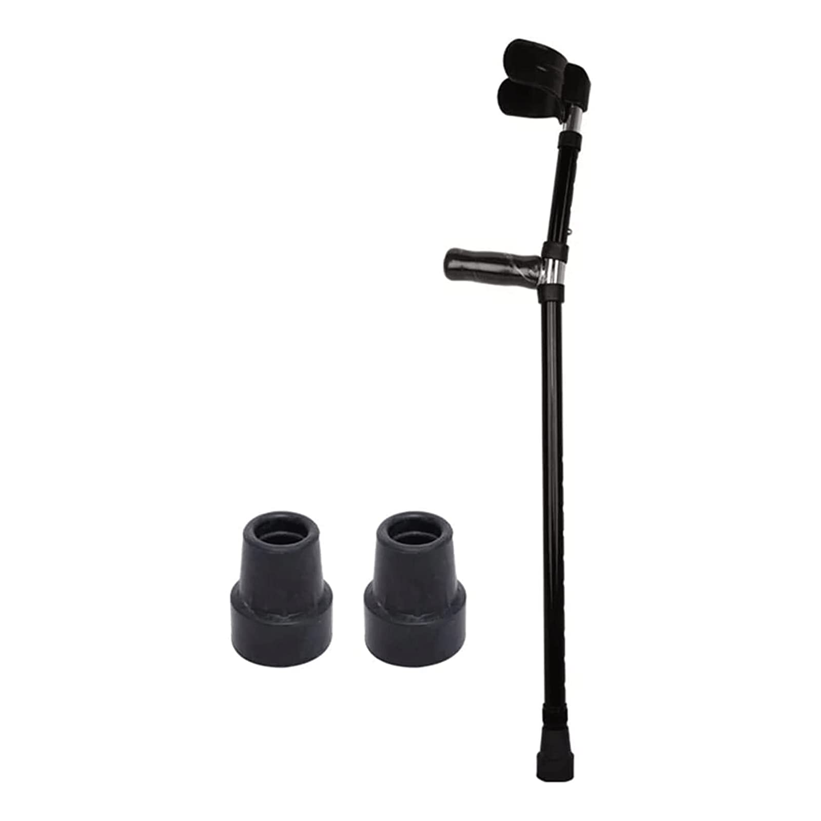 PAASHE Muletas de Aluminio, Bastones de Codo para Adultos, 10 Botones retráctiles Ajustables, Bastones para Caminar, bastón Antideslizante portátil para Caminar