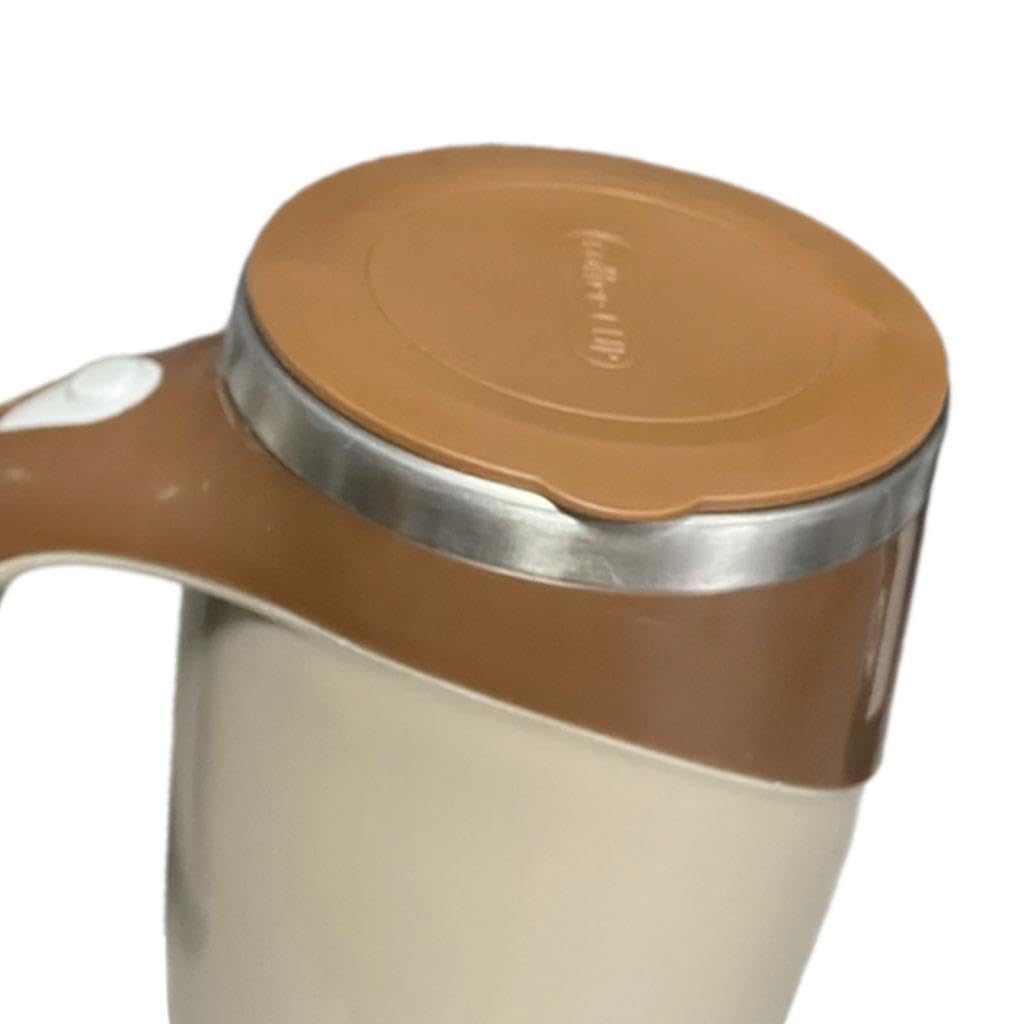 predolo Elektrische Rührbecher Tasse mit Automatischem Edelstahl Rührwerk für Heißgetränke Kaltgetränke Und Proteinshakes Inklusive Flaschenbürste für