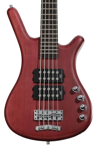 Warwick RockBass Corvette $$ 5-string Electric Bass Guitar - Burgundy Red Transparent Satin