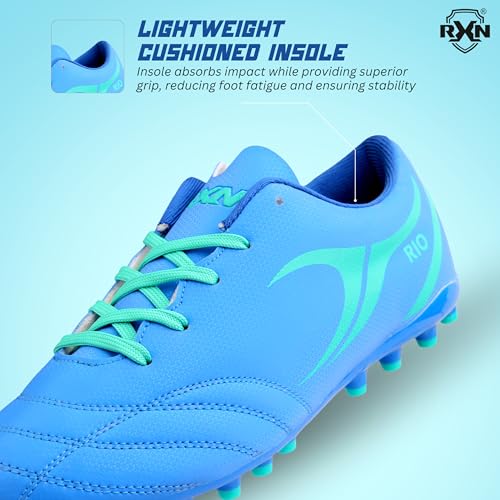 Image of RXN Men's Turbo Football Studs | Lightweight & Durable Cleats Football Shoes | Superior Traction for All Pitches | Premium Comfort & Performance for Every Match