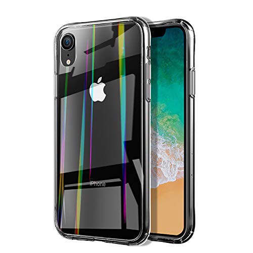 Case Compatible with iPhone XR / iPhone Xs Max Tempered Glass Case, 6.1/6.5 inch Transparent Cover Case, Resilient Shock Absorption and Explosion Protection Design (Crystal Clear, for iPhone Xs Max)