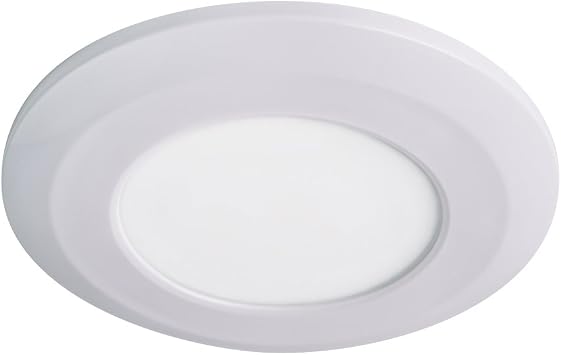 Armacost Lighting Wafer Thin LED Puck Light, Warm White Light 2700K, Brilliant White Finish 204411