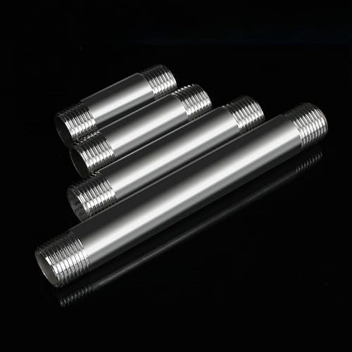 Fitvell ZWJ-SFP-2202050 304 Stainless Steel Nipple Pipe Fitting 1/2 Inch Npt X 1/2 Inch Npt Male Thread Cast Pipe Fittings 6 Inch 150Mm Length thumb #1