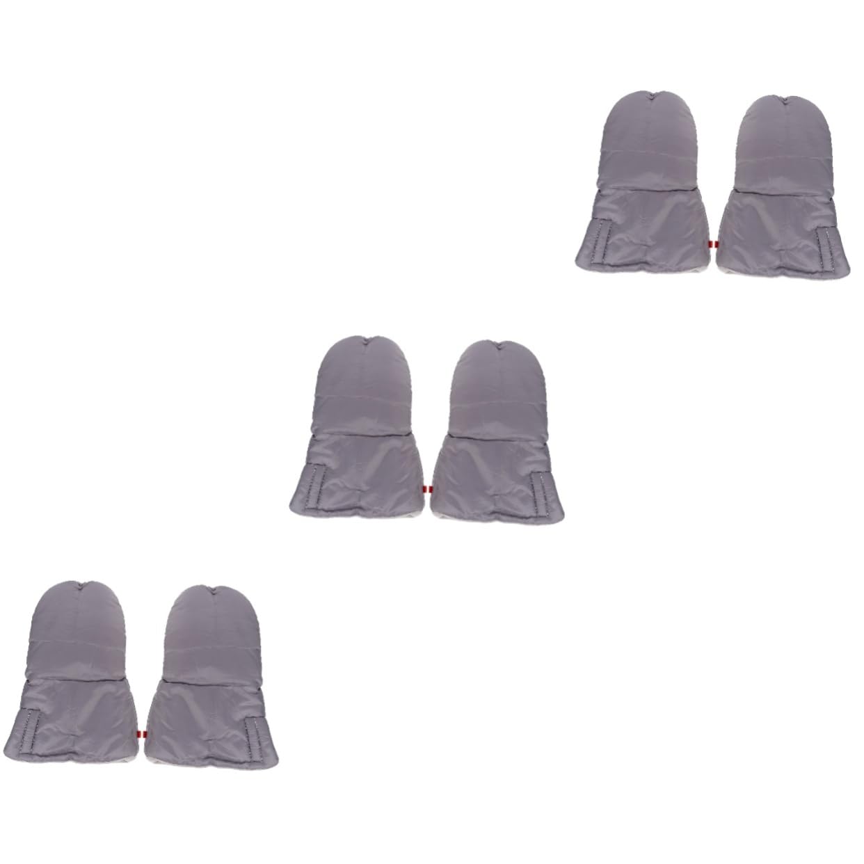 PRETYZOOM 3pares Guantes De Mano Calentadores Impermeables Para Cochecito Guantes De Invierno Aislantes Para Carrito De Protección Windproof y Térmica De Gris