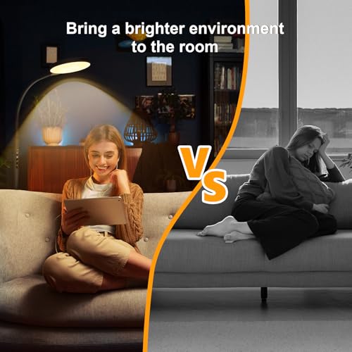 Light-Therapy-Lamp-3-in-1-Happy-Therapy-Floor-Lighting-11000-Lux-Full-Spectrum-Therapy-Lamps-UV-Free-LED-Sunlight-10-Brightness5-ColorGooseneckHeight-Adjustable-With-Remote-Timer-Control-Black