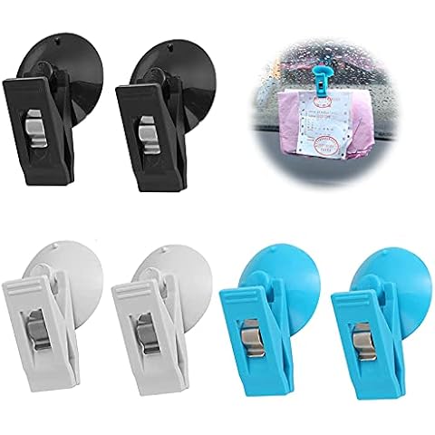 Ticket Holder 6 Pieces Suction Cup Clips Note Holder Holder Ticket Glasses Clip Suction Cup Bracket Multipurpose Clamp Suction Cup Cover