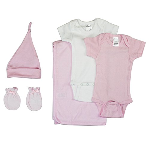 Bambini Newborn Baby Girl 5 Pc Layette Set