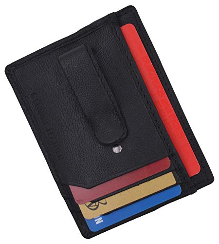 MARSHAL Money Clip Front Pocket Wallet Slim Minimalist Leather Wallet Men's New4