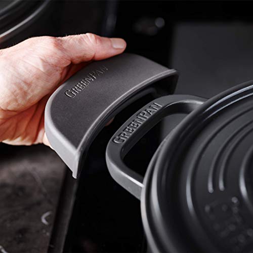 GreenPan Featherweights Dutch Oven, Cast Iron Casserole Dish with Lid, Toxin Free & Non Stick - Induction & Oven Safe Cookware - 26 cm/5.3 Litre, Grey 3 Gallery Image