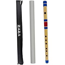 Professional 6 Holes Polished Bamboo Flute - Indian Flute With Carry Bag Scale-E