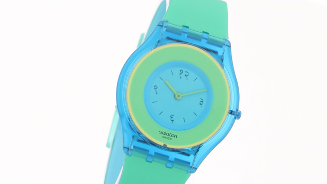 Amazon.co.jp: [スウォッチ] 腕時計 HARA GREEN 01 SKIN Classic  display picture 3