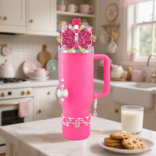 Hpebl 9PCS Accessories for Stanley Cup 30 40oz Tumbler Accessories,Rose - image 6