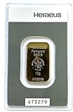 10 Gramm Goldbarren Heraeus - Blister - 999.9 Gold - LBMA Zertifikat - Neuware - 10 g Gold