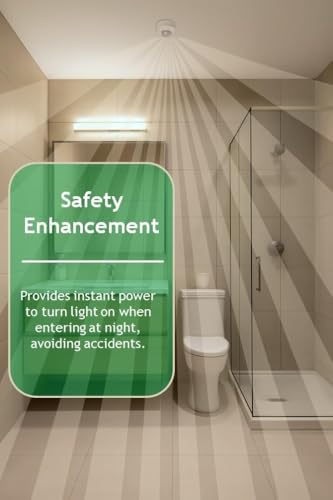 Image of Jackal Ceiling Mount PIR Motion Sensor Switch 220-240V AC, Automatic Light Controller with Adjustable Timer & Lux, 360 Detection for Home, Office, Corridor Lighting