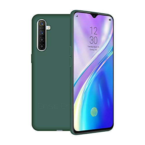 Image of Case Creation Luxurious OG Series for Realme XT Case Cover,Anti-Dirty Slim Case Frosted Matte Cute Candy TPU Raised Bezel (Splash of Color) Back Cover for RealmeXT -Lake Green
