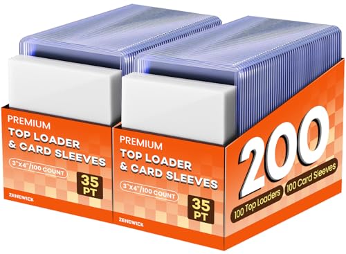200 Card Sleeves Top Loaders for Cards, 3