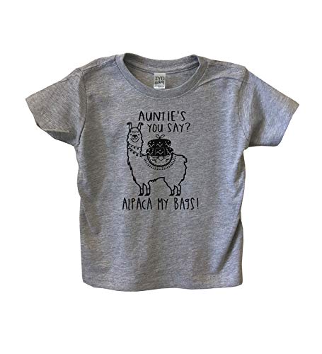 It's Your Day Clothing Auntie's You Say Alpaca My Bags Kids Toddler Boy Girls Crew Neck Shirt
