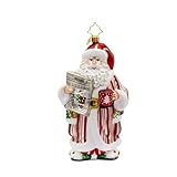 Christopher Radko Hand-Crafted European Glass Christmas Tree Decorative Ornament, Santa's Daily News