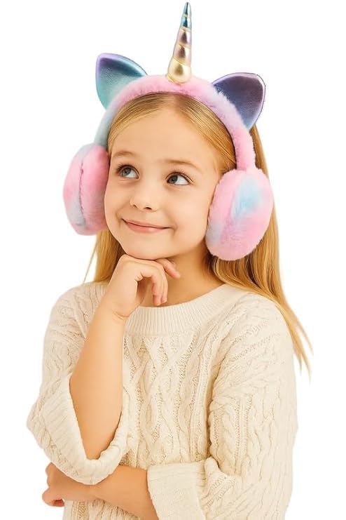 Latest Style Cute Winter & Outdoor Adjustable Ear Muffs/Ear Warmer muff Crown and Unicorn Style for Girls and Women-image-37
