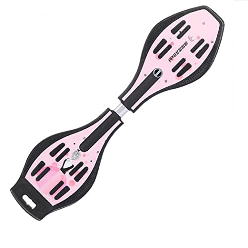 Ripstick Skateboard, Deluxe Junior Caster Board with 360 Degree Caster Trucks and Anti Slip Concaved Platform, Illuminating Wheels rip Stick Caster Boards for Youths Beginners