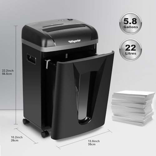 Wingwise Triturador de papel micro cortado de 9 folhas para escritório e casa, S3509