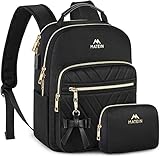 Mini Backpack for Women, Waterproof Stylish Daypack Purse Shoulder Bag with USB Charging Port, Lightweight Small Casual Daily Travel Backpack for Ladies Teen Girls, 2pcs Sets, Black