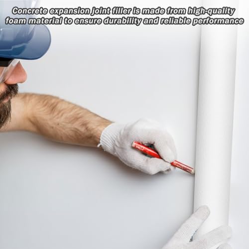 Image of Leyndo 12 Pcs 2 inch x 25.4 inch Long Backer Rod Closed Cell Caulking Filler Rope Concrete Crack Filler Expansion Joint Strips Caulk Saver Foam for Joints Crack Filling(White)