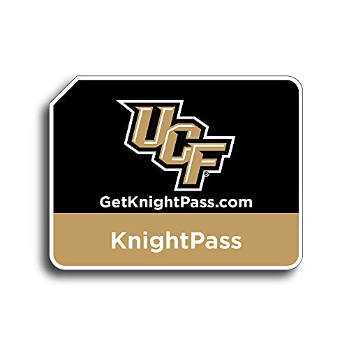 Image of NCAA University of Central Florida KnightPass Toll Sticker by E-PASS; Prepaid Toll Program, Works on All Toll Roads in FL, GA, NC