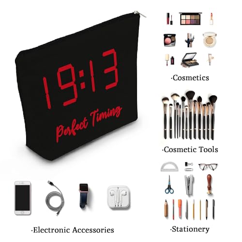 Sorority Gifts Perfect Timing 1913 Delta DST Red Sorority Gift Finer Women Makeup Bag Zipper Pouch for Women Sisters2