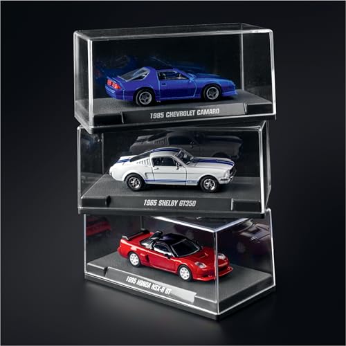 Image of Majorette Collection 1965 Shelby GT350, Blue and White Metal Car, 1:64 Scale, Rubber Wheels, Clear Headlights, Screw Display, Collector's Special