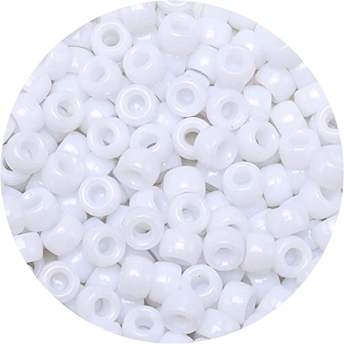 Eppingwin Beads and Bead assortments (1000 Pony Beads-White Solid)…