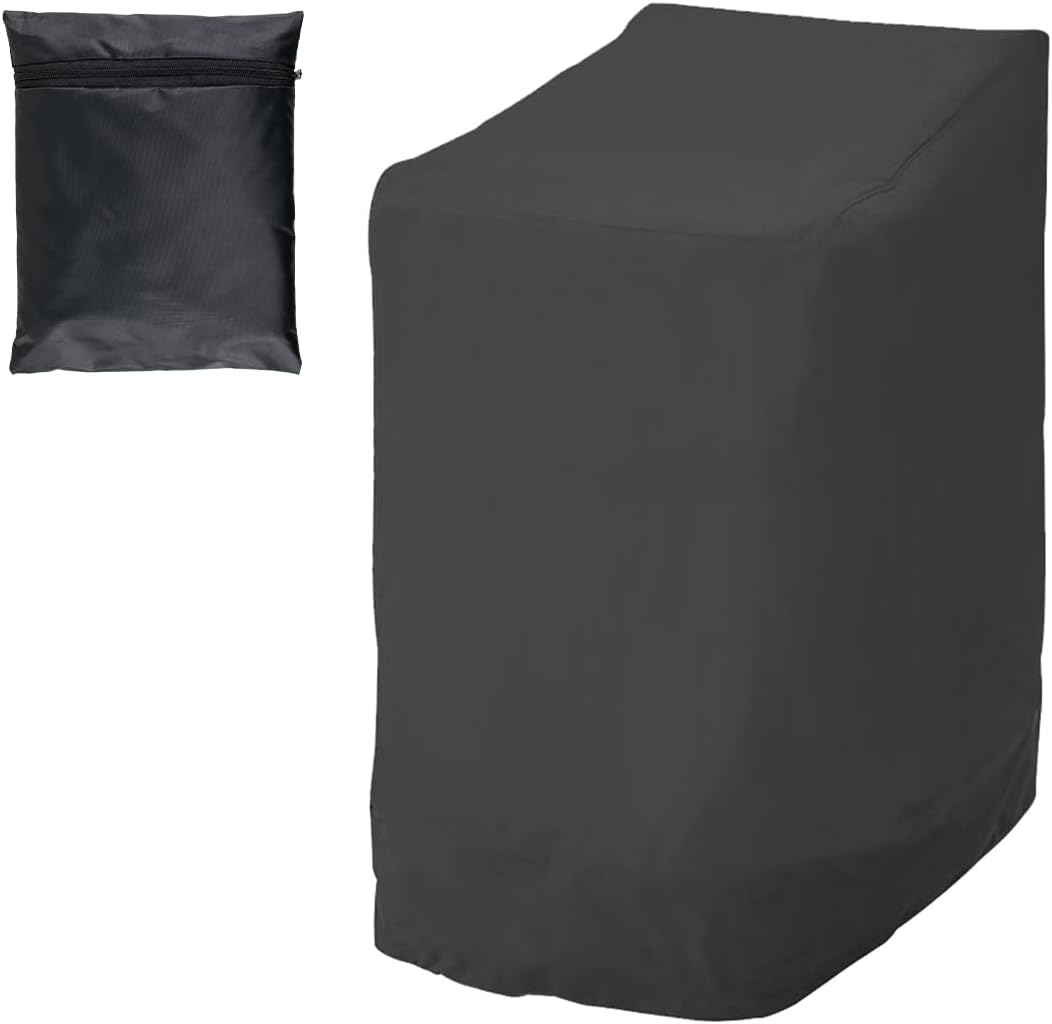 Garden Chair Cover Stacking Chair Cover for 6 Chairs Protection for Stacking Chairs Waterproof Winterproof UV Resistant Made of 210d Oxford Fabric Suitable for Garden Chairs (2)-image-3
