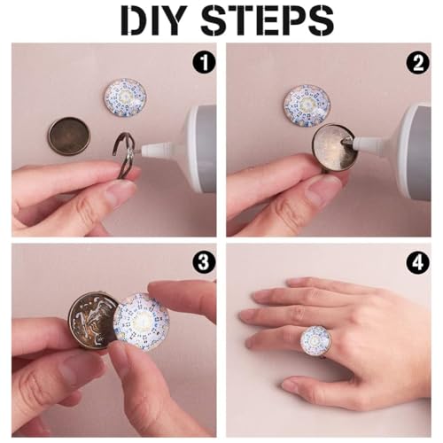 Copas de bisel para hacer collares artesanales con bandejas redondas planas de acero 6